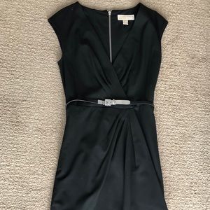 MICHAEL Michael Kors black A-line dress with belt